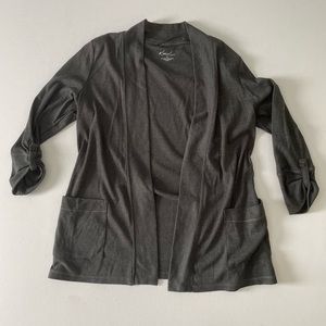 Kim Rogers Gray Knit Cardigan with Pockets